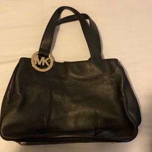 Black Leather Michael Kors Shoulder Bag Purse